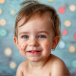 Enfant d'un an avec le Mégalérythème épidémique
