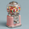 Un distributeur rose de chewing gum